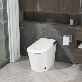 One Piece Smart Toilet With Built-in Bidet, 1.28 GPF Bidet Toilet With Heated Seat Warm Wash, Elongated Bidet Toilet With Auto Sensor Flush