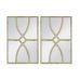 16" x 23" Rectangular Wooden Wall Mirrors with Distressed White Frame, Vertical or Horizontal, Home Decor for Living Room, Set of 2