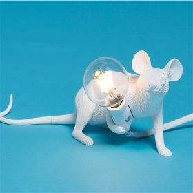 Nordic Creative Resin Mini Animal Mouse Light (Option: White-Prone position-EU)