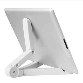 Universal Foldable Phone Tablet Holder Adjustable Bracket Desktop Stand Tripod Stability Support For Phone Adjustable Portable Desktop Holder Mou (Color: White)