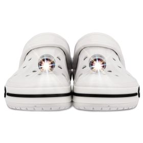 Headlights for Shoes;  2Pcs LED Light for Clogs IPX5 Waterproof Shoes Lights Charms for Dog Walking;  Handy Camping;  lasting 72 hours glow;  Sui (Color: Silver)
