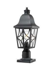 Outdoor Post Lights Lamp Post Light Fixture, Waterproof Aluminum Housing with Glass, Fence Post Deck Lighting for Garden, Patio, Pathway (2 pack) (Color: as Pic)